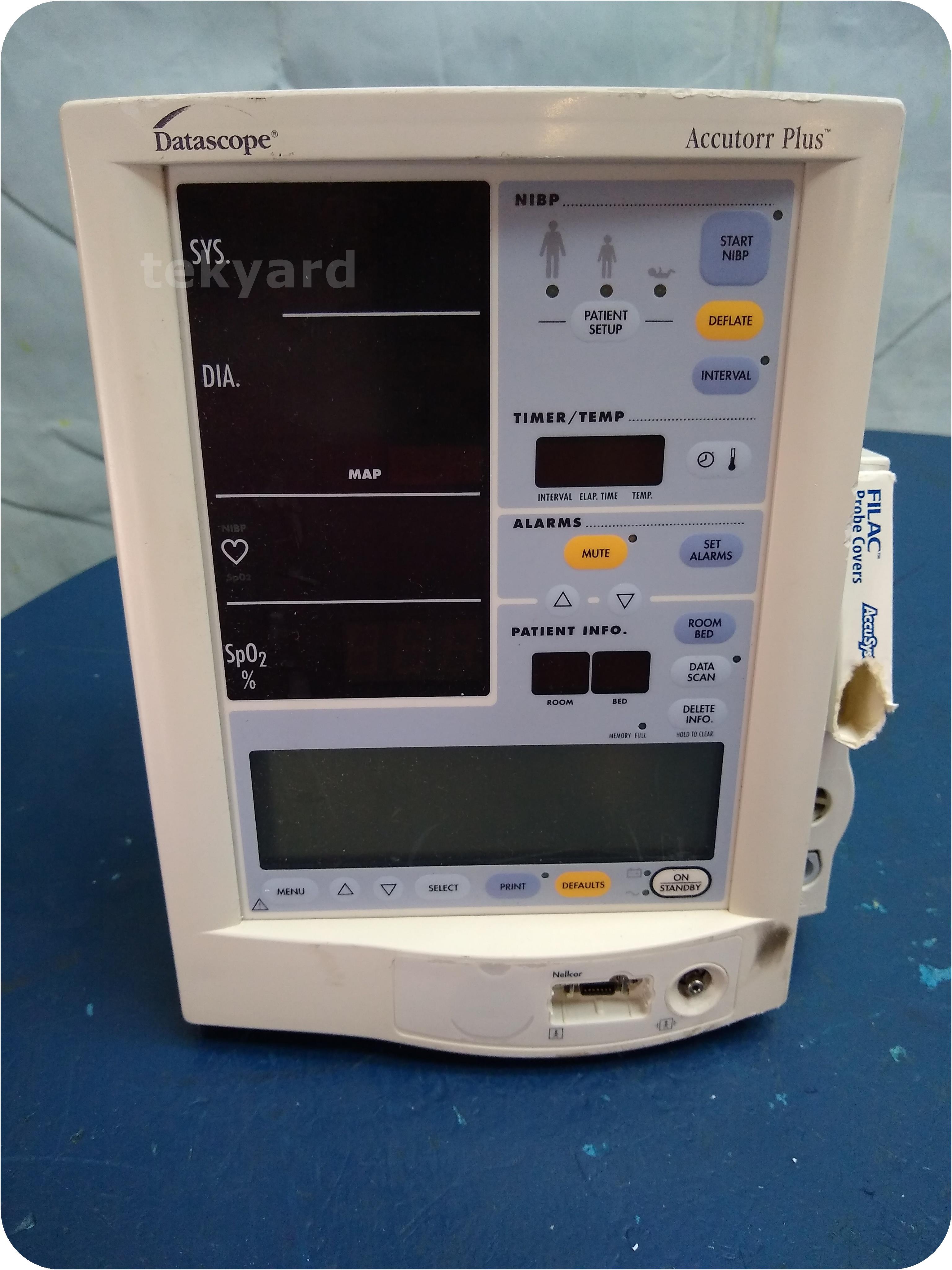 tekyard, LLC. - 229230-Datascope Accutorr Plus 0998-00-0444-J81 Patient ...