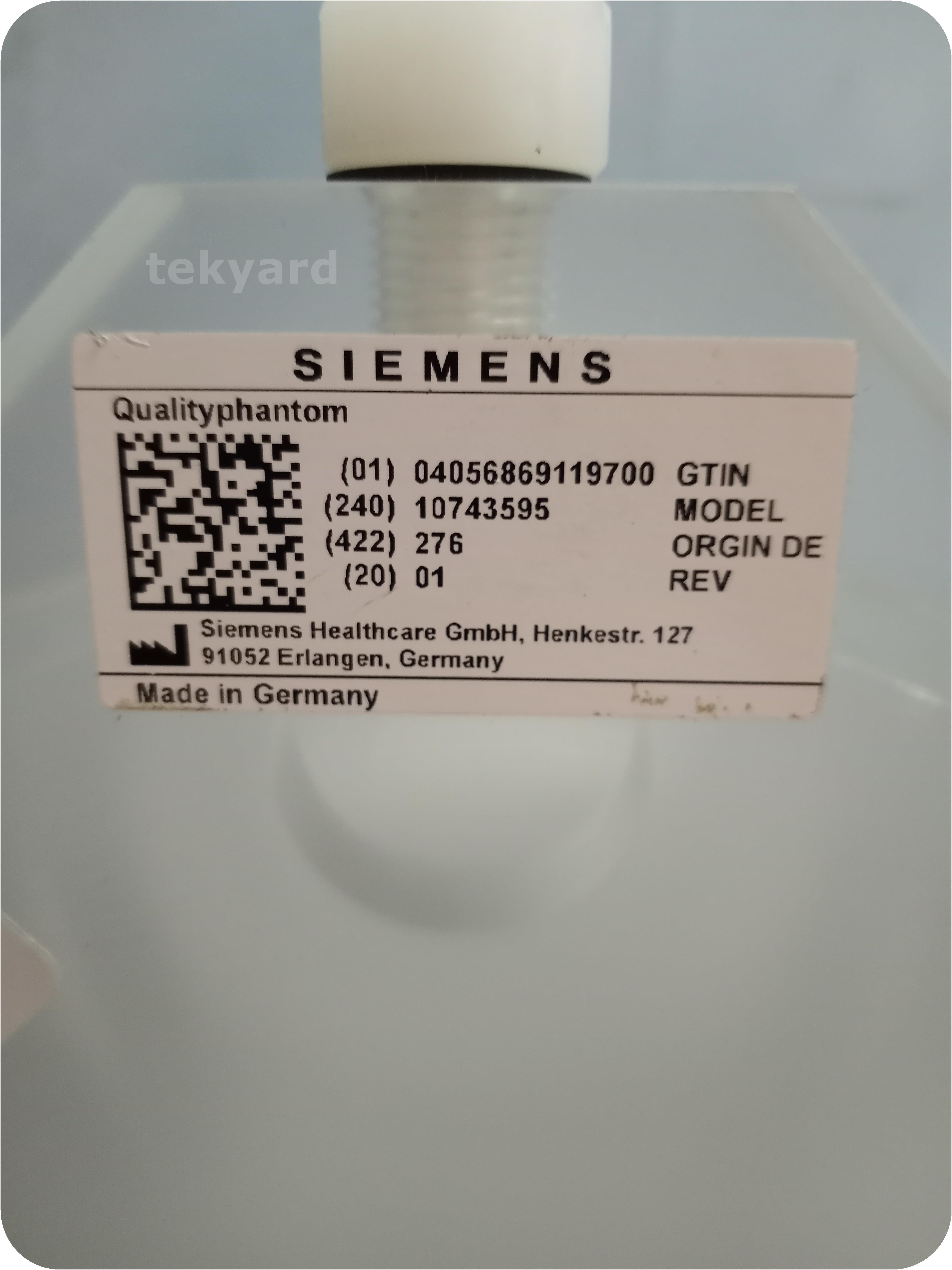 tekyard, LLC. - 291347-Siemens Sensation Water and Slice Thickness 