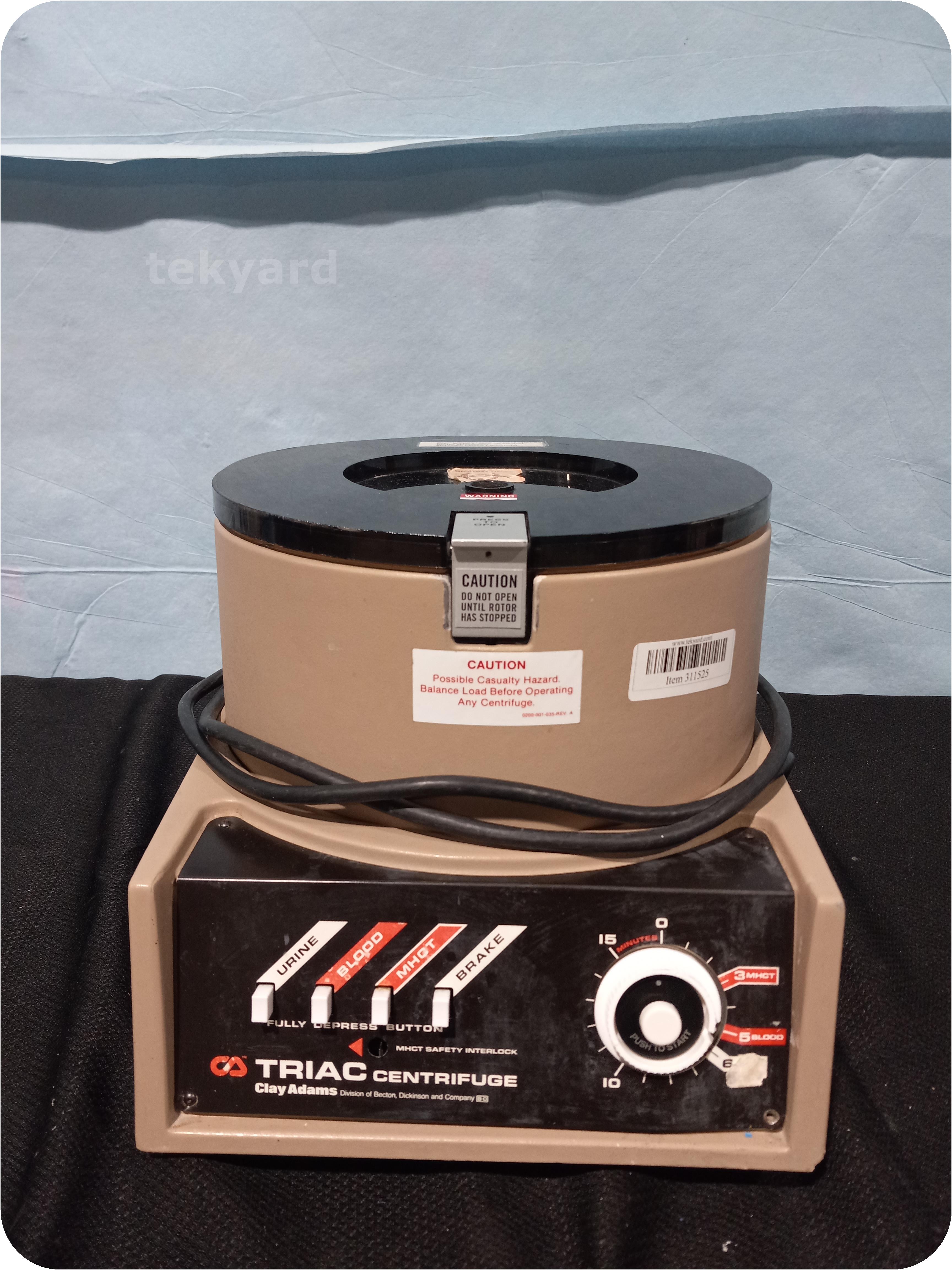 tekyard, LLC. 311525Clay Adams Triac 0200 Centrifuge