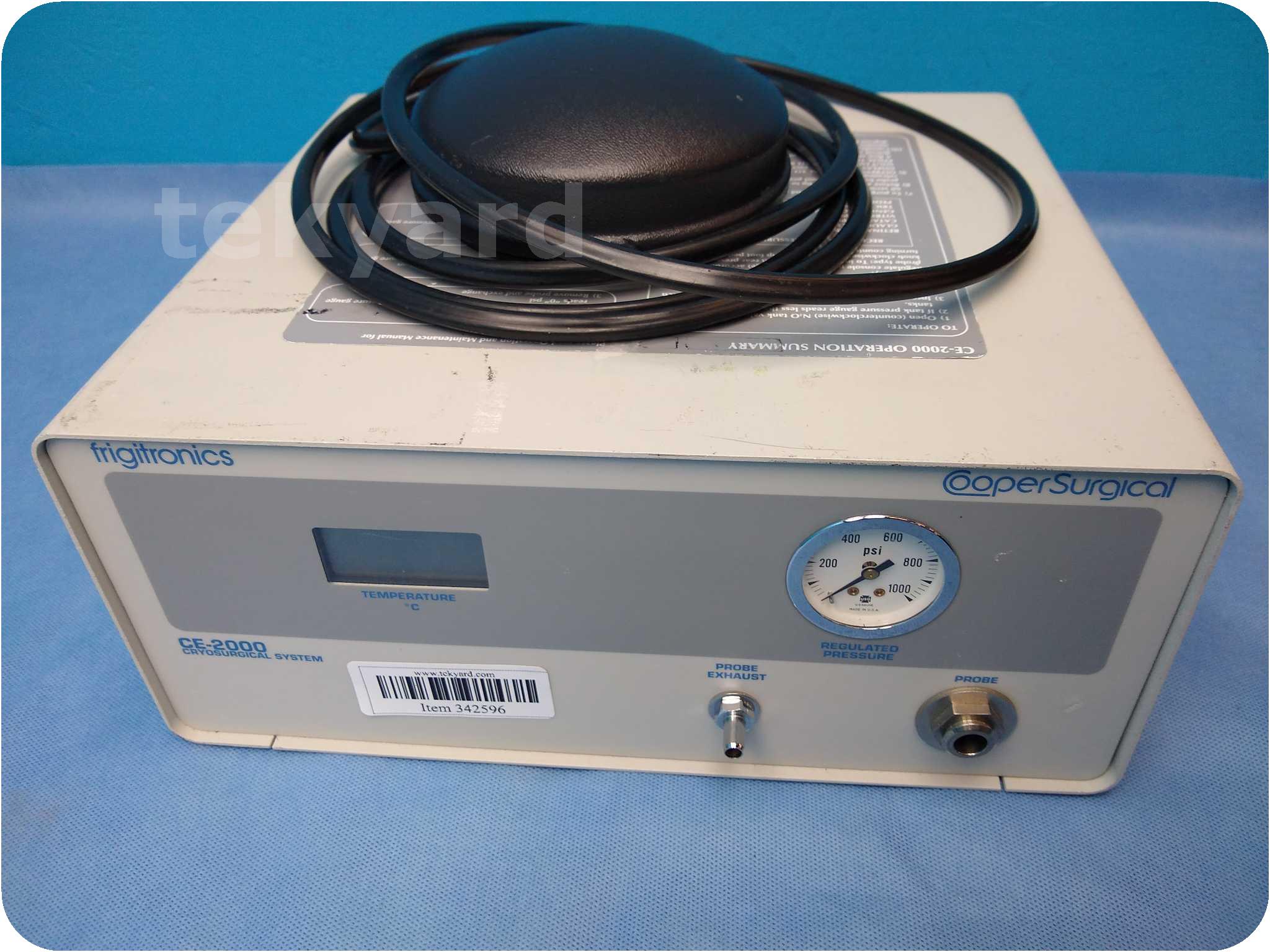 tekyard, LLC. - 342596-Cooper Surgical frigitronics CE-2000 ...